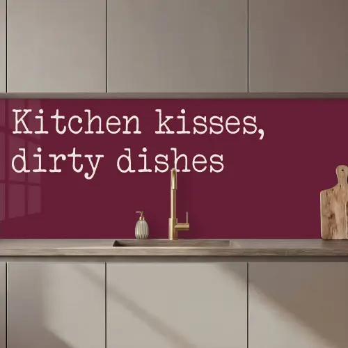 Kitchen kisses, dirty dishes keuken achterwand 2 middel zz_3dshopping