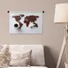 Wereldkaart - Koffiebonen - Suikerklontjes Wandkleed katoen klein -sfeer4
