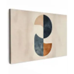 Cirkels - Abstract - Kleurrijk Tuinposter op houten frame 2 cm dik klein -3d