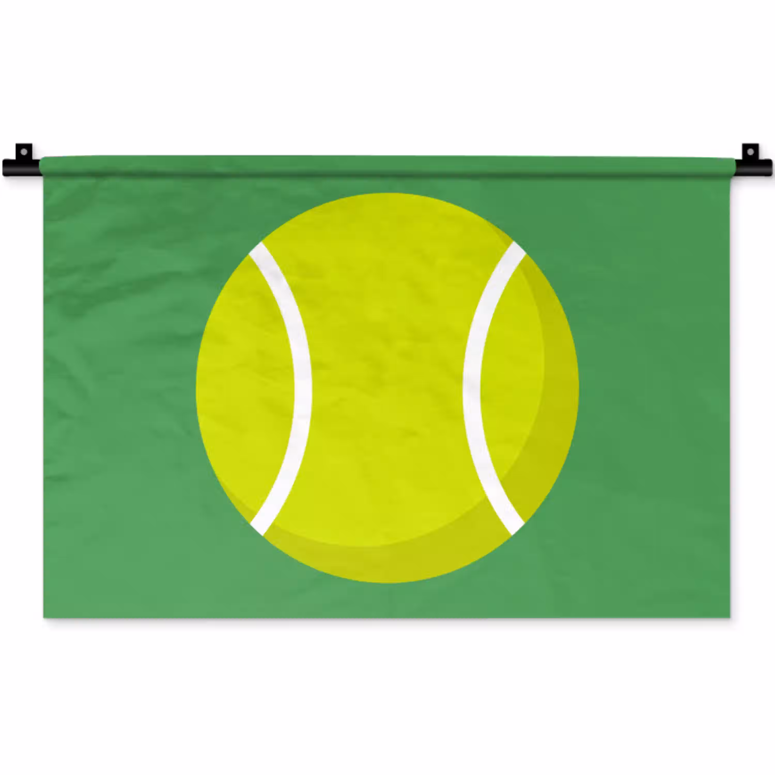 Bal - Geel - Sport - Groen - Illustratie Wandkleed katoen klein -zz3d