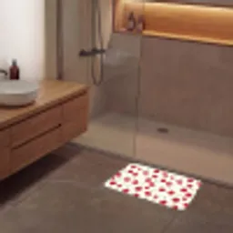 Kersen - Minimalistisch - Rood Badmat klein 997 -sfeer2