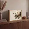 Vanille - Bloemen - Beige Light Box met batterij (Wandlamp) middel -sfeer2