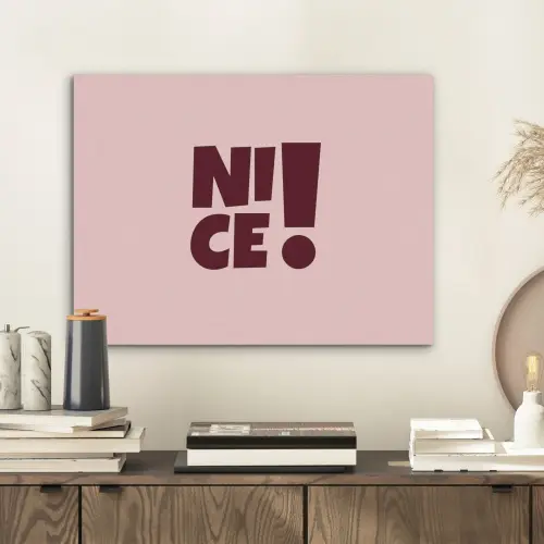 Nice - Uitroepteken - Roze PET vilt klein -sfeer1