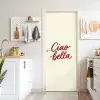 Ciao bella - Rood - Wit - Minimalistisch deurposter klein -sfeer5