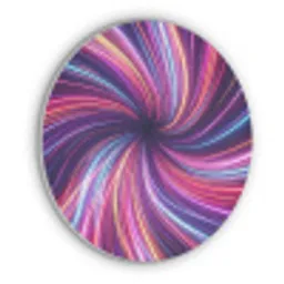 Abstract - Swirl - Futuristic - Neon Akoestische PET Vilt - Rond klein -3d
