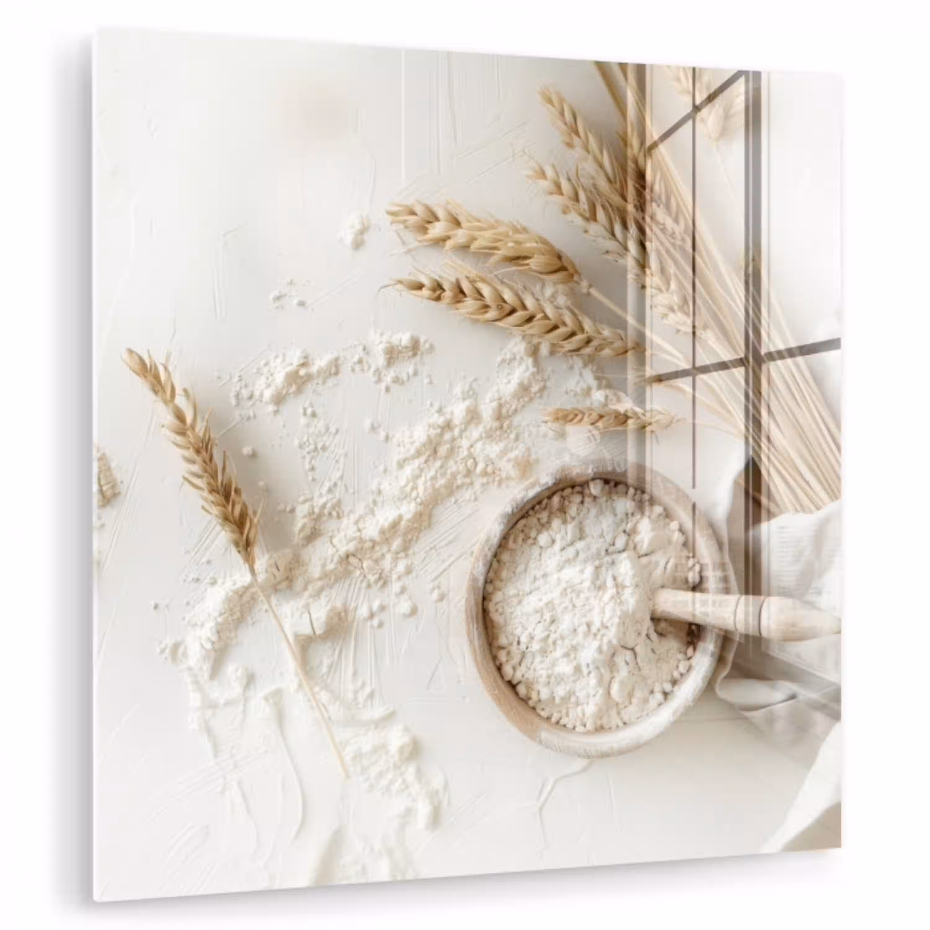 Bloem - Hout - Tarwe plexiglas 5mm klein -zzzproduct_nieuw