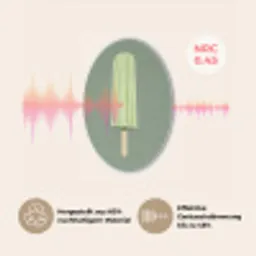 Groen - Waterijsje - Stokje - Illustratie Akoestische PET Vilt - Rond klein -USP_DE
