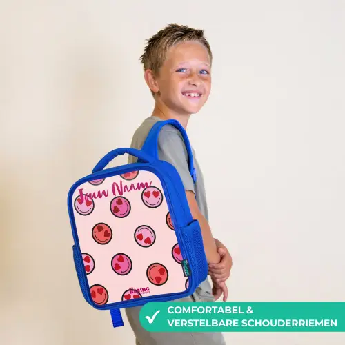 Hartje - Smiley - Patroon Kinderrugzak - Blauw middel -sfeer3_NL