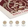 Vogel - Bordeaux - Bloemen - Bessen poster papier klein -closeup_NL