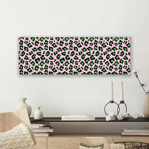 Neon - Panter - Roze - Groen canvas 2cm klein 828 -sfeer6