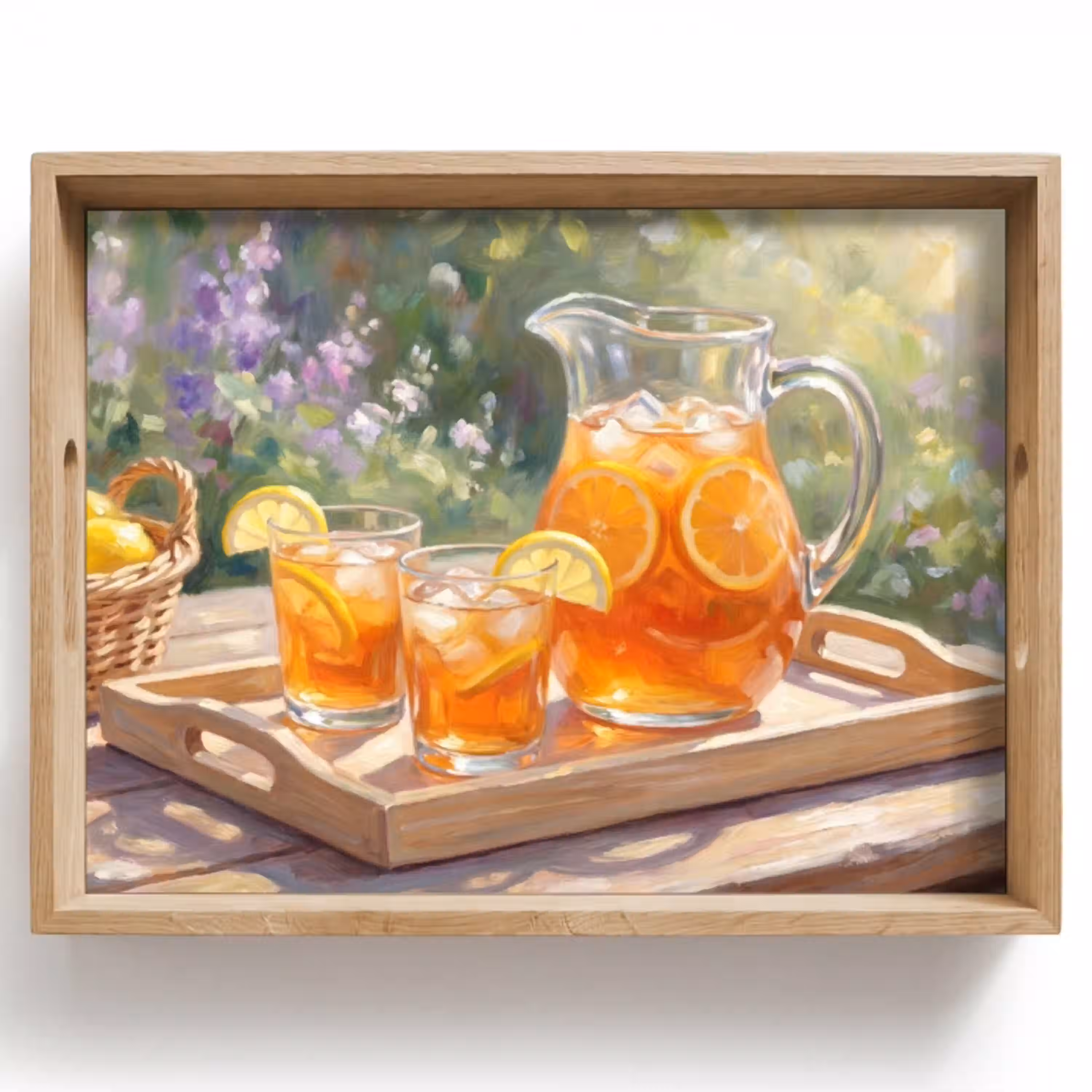 Drank - Citroen - Zomer - Tuin - Geel Dienblad Rechthoek middel -z3d_shopping