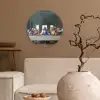 Het laatste avondmaal - Leonardo da Vinci Wandcirkel kunststof plaat 5mm dik klein -sfeer1