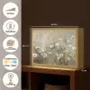 Bloemen - Wit - Natuur - Grijs - Modern Light Box met batterij (Wandlamp) middel -USP_websiteoverzichtNL