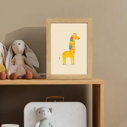 Giraffe - Regenboogmanen - Beige Light Box met kabel klein -sfeer2_kind