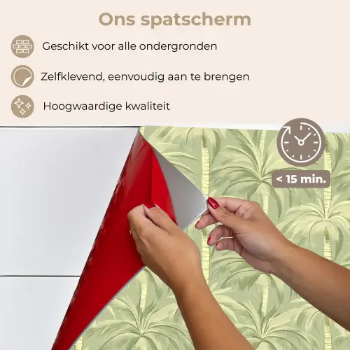 Palmwoud - Tropisch - Groen keuken achterwand spatscherm klein 900 -spatscherm_NL