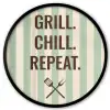 Quote - Strepen - Grill Fotolijst rond zonder passe partout klein -3d