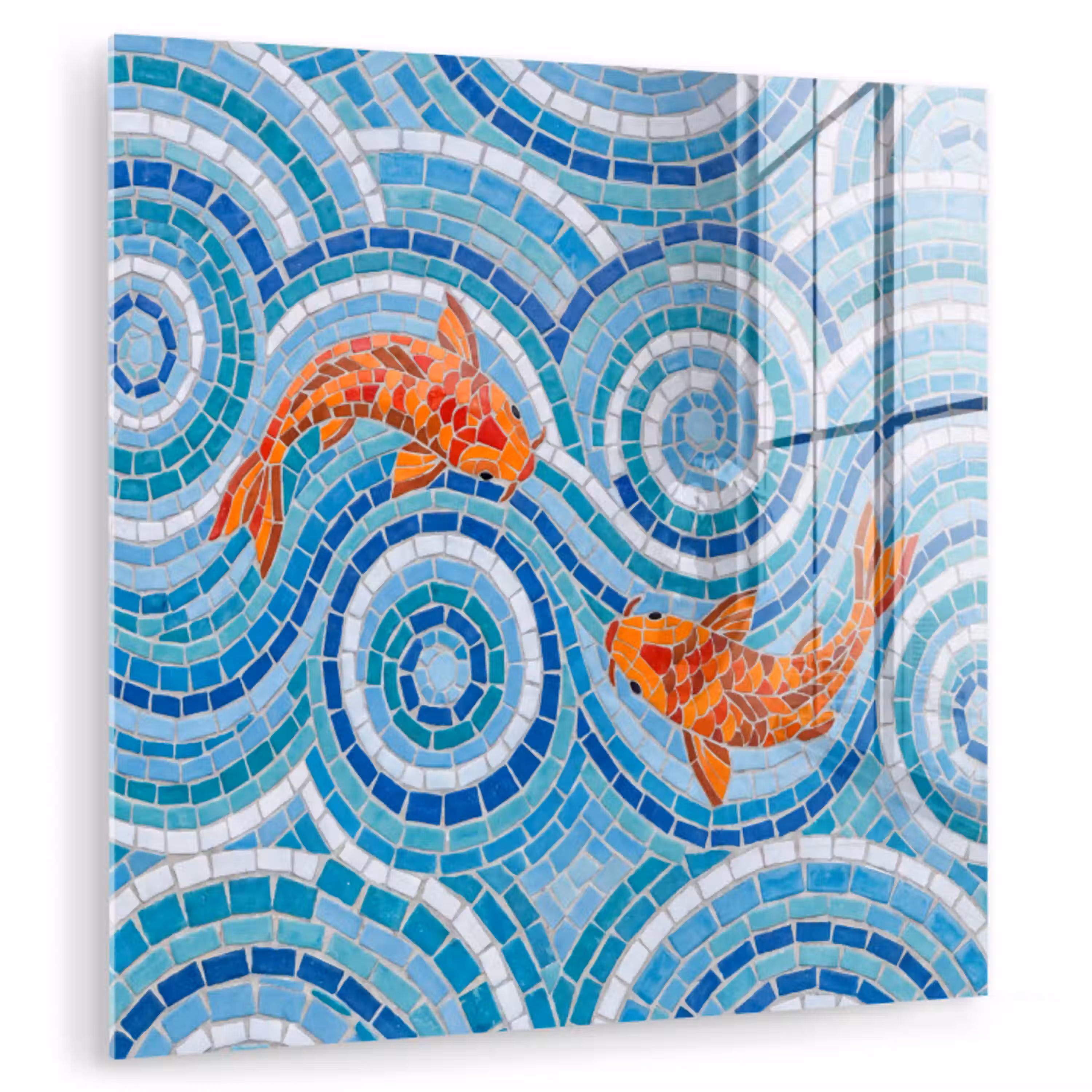 Vis - Mozaïek - Water - Decoratief - Blauw plexiglas 5mm klein -zzzproduct_nieuw