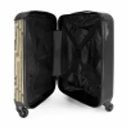 Abstract - Geometrisch - Groen NBS - Handbagage koffer - Volwassenen Unisex middel -binnenkant