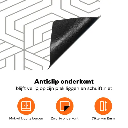 Geometrie - Lijn - Patroon Inductie beschermer vinyl 3mm klein 276 -zzzzzzz-td-onderkant