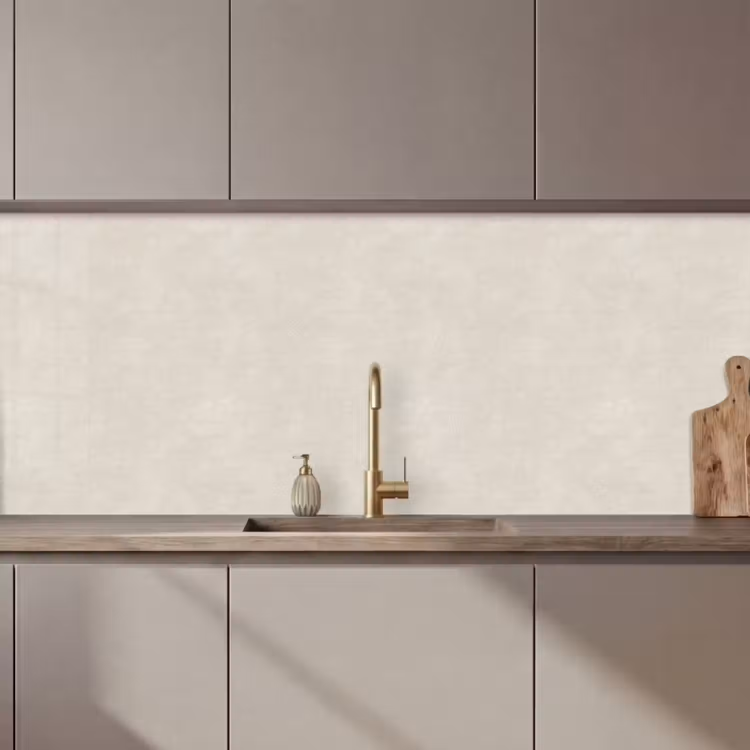 Küchenrückwand - Sandfarben - Modern - Glatt