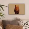 Beer - Minimalistisch - Bruin canvas 2cm klein -sfeer1
