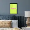Groen - Roze bonjour - Retro fotolijst zwart zonder passe partout klein -sfeer3