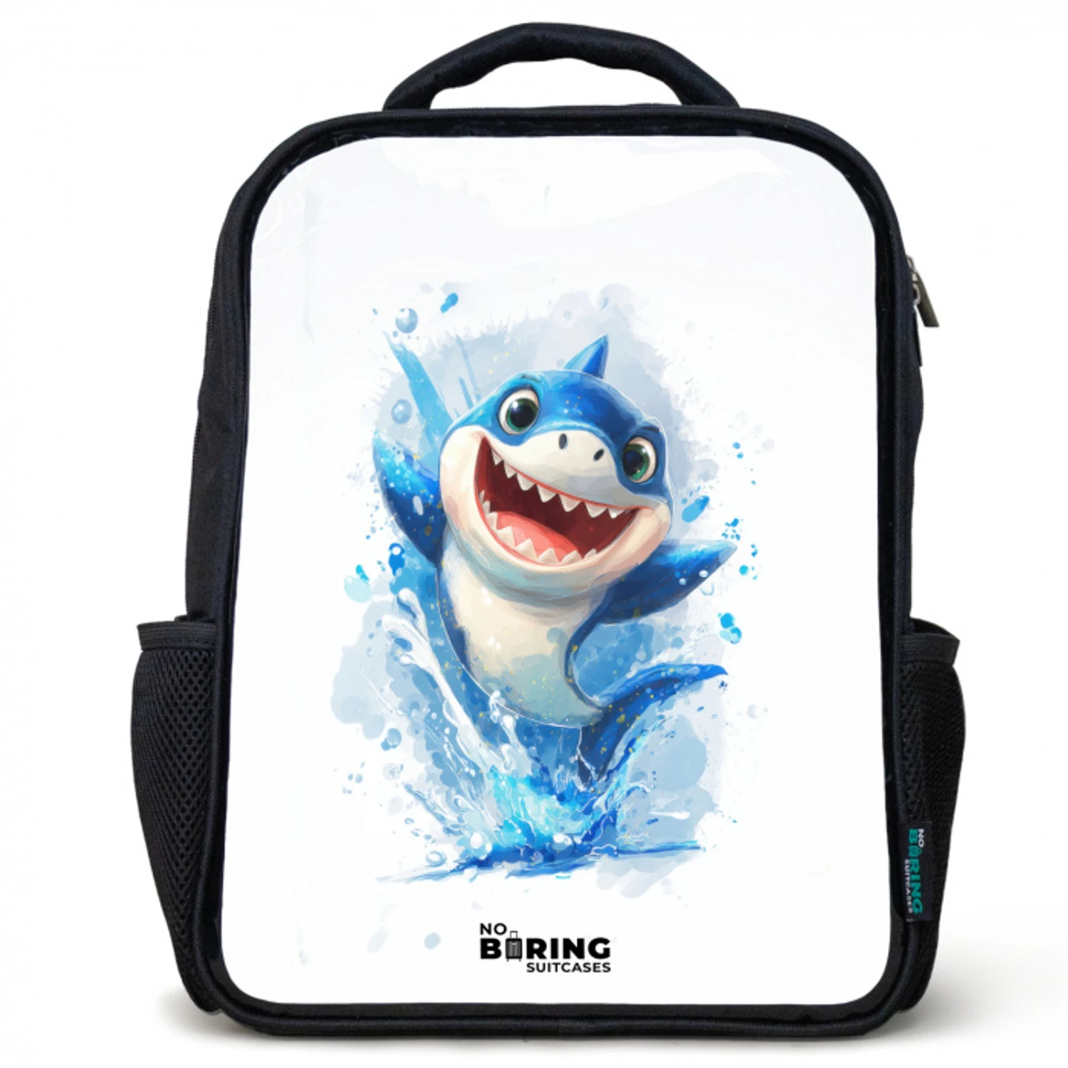 Haai - Tanden - Water Rugzak - Zwart middel -3d