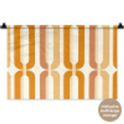 U-vorm - Retro - Oranje Wandkleed katoen klein 269 -t3d_DE