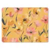 Bloemen - Geschilderd - Geel muismat rubber klein -3d