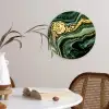 Marmer - Goud - Glitter - Groen - Marmerlook - Luxe Wandcirkel kunststof plaat 5mm dik klein -sfeer4