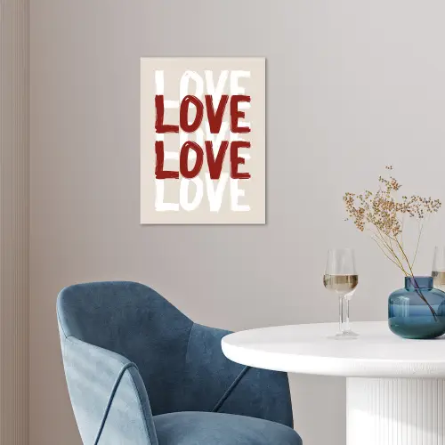 Love - Rood - Tekst poster papier klein -sfeer3