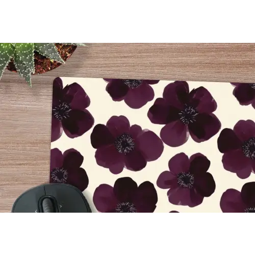 Bloemen - Aquarel - Paars muismat rubber klein 262 -closeup