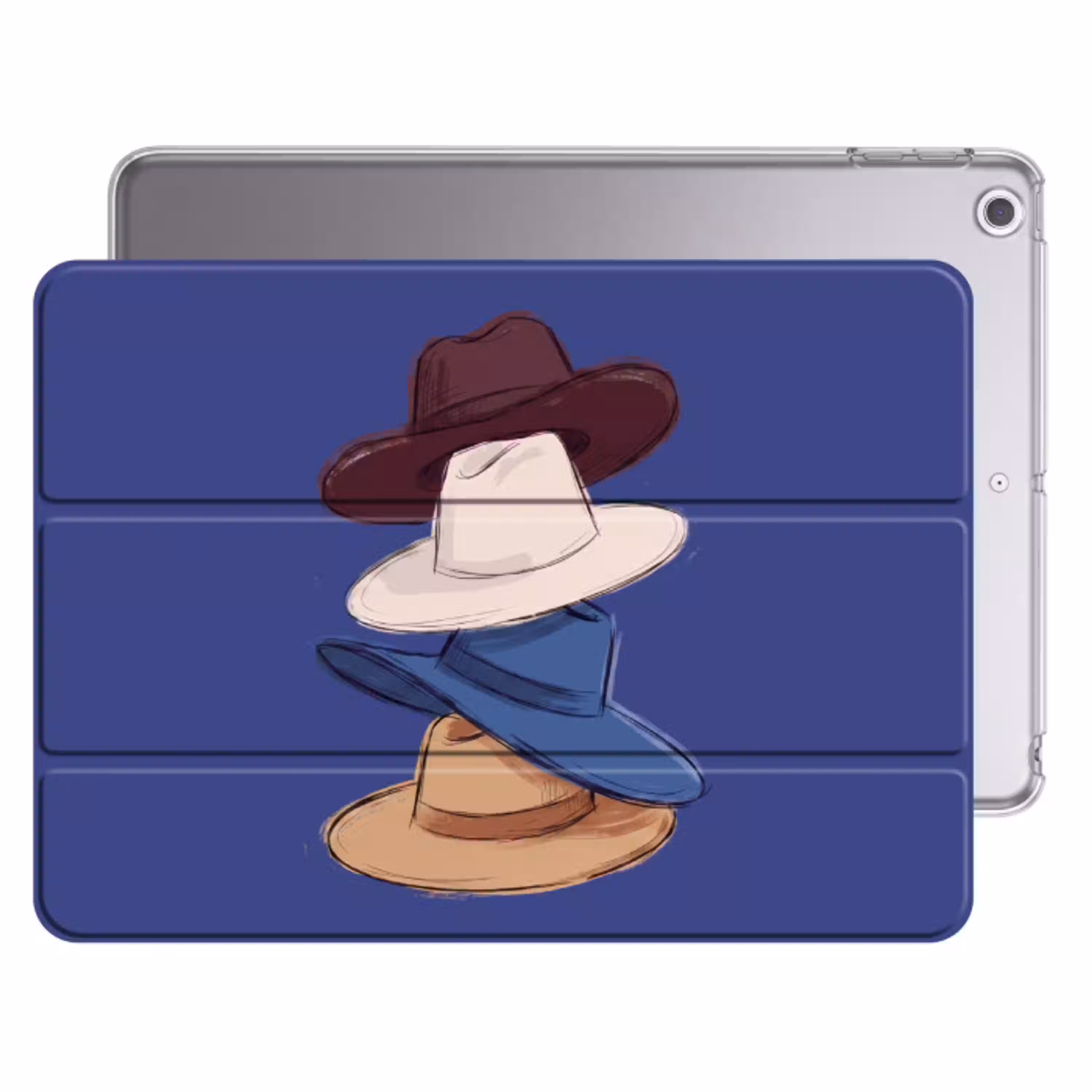Hoeden - Gestapeld - Mode - Kleurrijk - Illustratie Apple iPad 2017 middel -threedimensional_3d_global