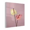 Bloemen - Anthuriums - Geel - Roze plexiglas 5mm klein -z3d