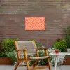Strepen - Dynamisch - Oranje Tuinposter op houten frame 2 cm dik klein 845 -sfeer3