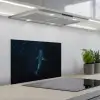 Oceaan - Walvishaai - Donkerblauw - Vlekken keuken achterwand spatscherm klein -3d_schuin