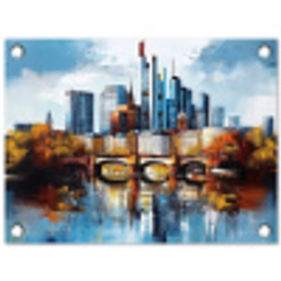 Bomen Frankfurt- Stad - Skyline - Brug tuinposter los doek klein -3d