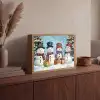 Vrolijk -  Sneeuw - Kleurrijk Light Box met batterij (Wandlamp) middel -sfeer2