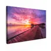 Steiger - Water - Zon - Roze - Horizon Tuinposter op houten frame 2 cm dik klein -3d