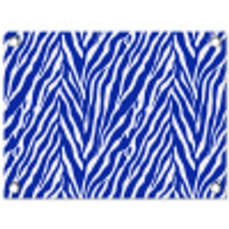 Zebra - Patroon - Kobalt - Blauw tuinposter los doek klein 239 -3d