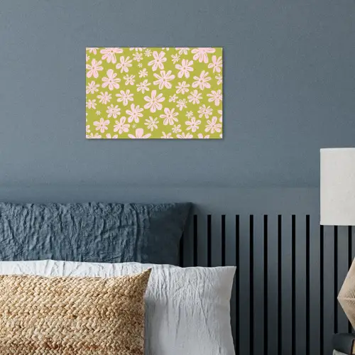 Bloemen - Roze - Getekend - Patroon poster papier klein -sfeer2