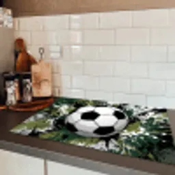 Voetbal - Verf - Spetters - Groen Inductie beschermer vinyl 3mm klein -sfeer3