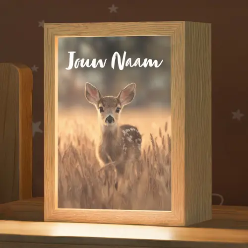 Hert - Graanveld - Bruin Light Box met kabel (Kinderlampje) klein -zzz_3d_website