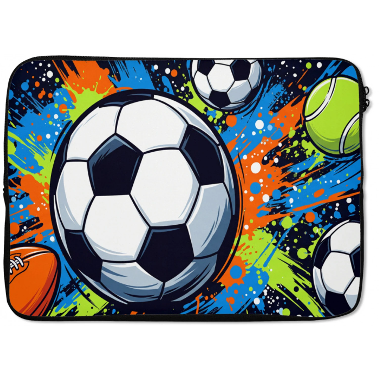 Sport - Ballen - Kleurrijk laptophoes neopreen klein -zkaufland3dotto