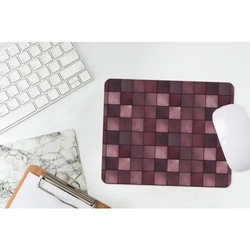 Vierkant - Tegel - Patroon - Paars muismat rubber klein 262 -witbureau