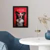 Hond - Hartjesbril - Loveyou - Rood fotolijst zwart zonder passe partout klein -sfeer4