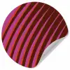 Lijnen - Rood - Beweging Wandcirkel behangsticker klein -3d