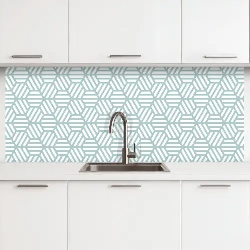 Groen - Geometrie - Patronen - Abstract keuken achterwand 2 middel 871 -3d
