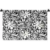 Bloemen - Patroon - Zwart - Wit Wandkleed katoen klein 269 -zz3d
