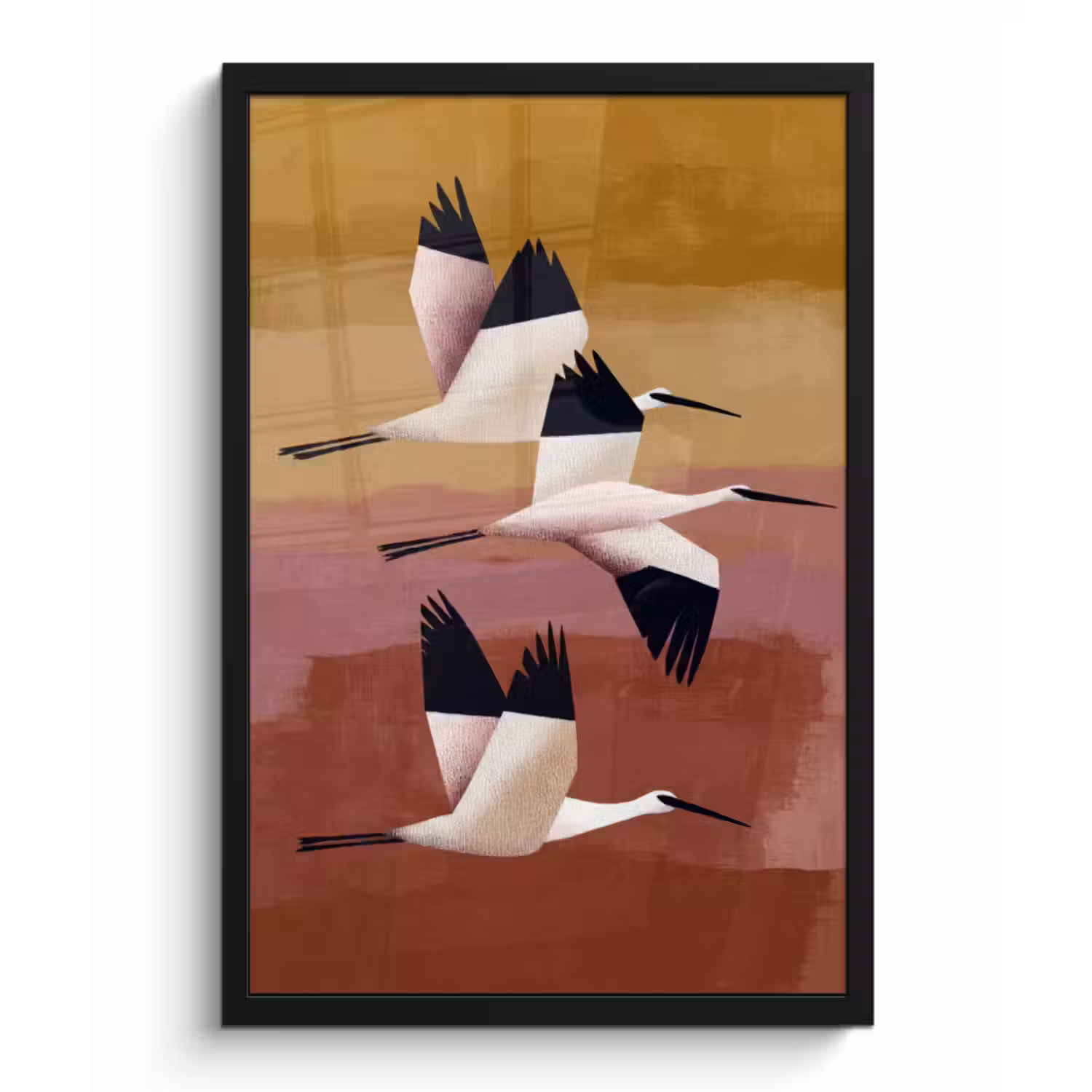 Poster met lijst - Vogels - Snavel - Abstract